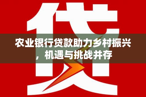 嵩明农业银行贷款助力乡村振兴，机遇与挑战并存