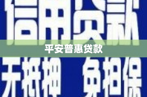 嵩明平安普惠贷款