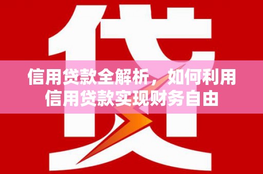 嵩明信用贷款全解析，如何利用信用贷款实现财务自由
